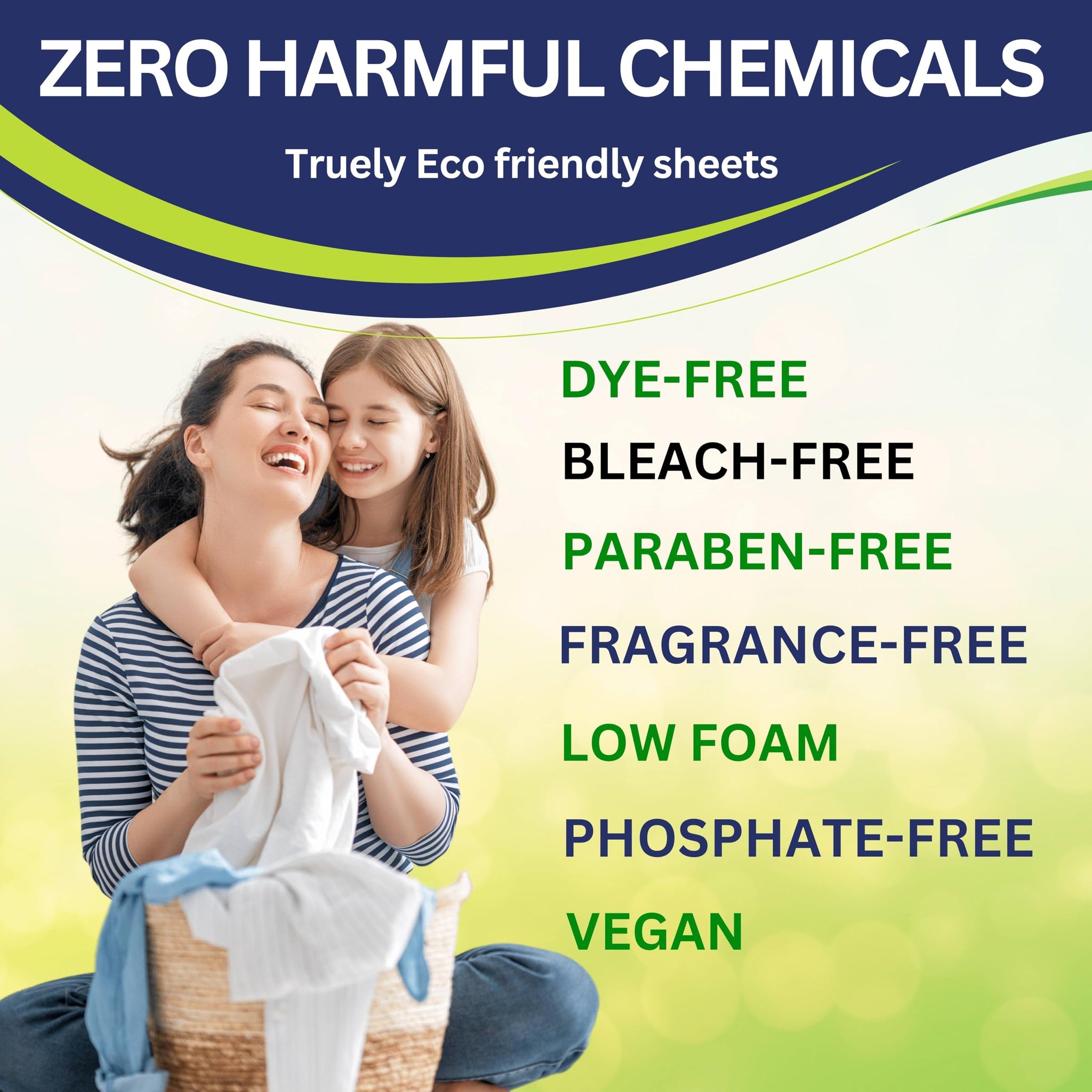 Splash Earth Laundry Detergent Sheets (32 Loads, Unscented), Eco-Friendly Washer Sheets Detergent, Plastic-Free Travel Laundry Soap, 16 Strips