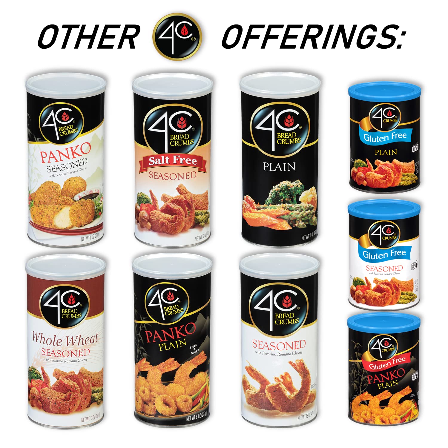 4C Premium Bread Crumbs, Seasoned with Pecorino Romano Cheese, 24 Ounce (Pack of 1)