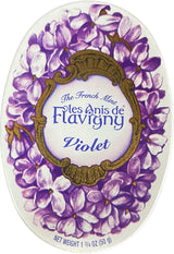 Les Anis de Flavigny French Anise Candy - Violet Flavor Hard Candy, Natural Gourmet Sweets in Classic Reusable Tin, 50g (1.75 oz)