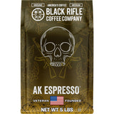Black Rifle Coffee Company AK Espresso, 5 lb Bag, Ground Coffee Medium Roast - Roasted Blend Made from Arabica Beans - Colombian & Brazilian Beans