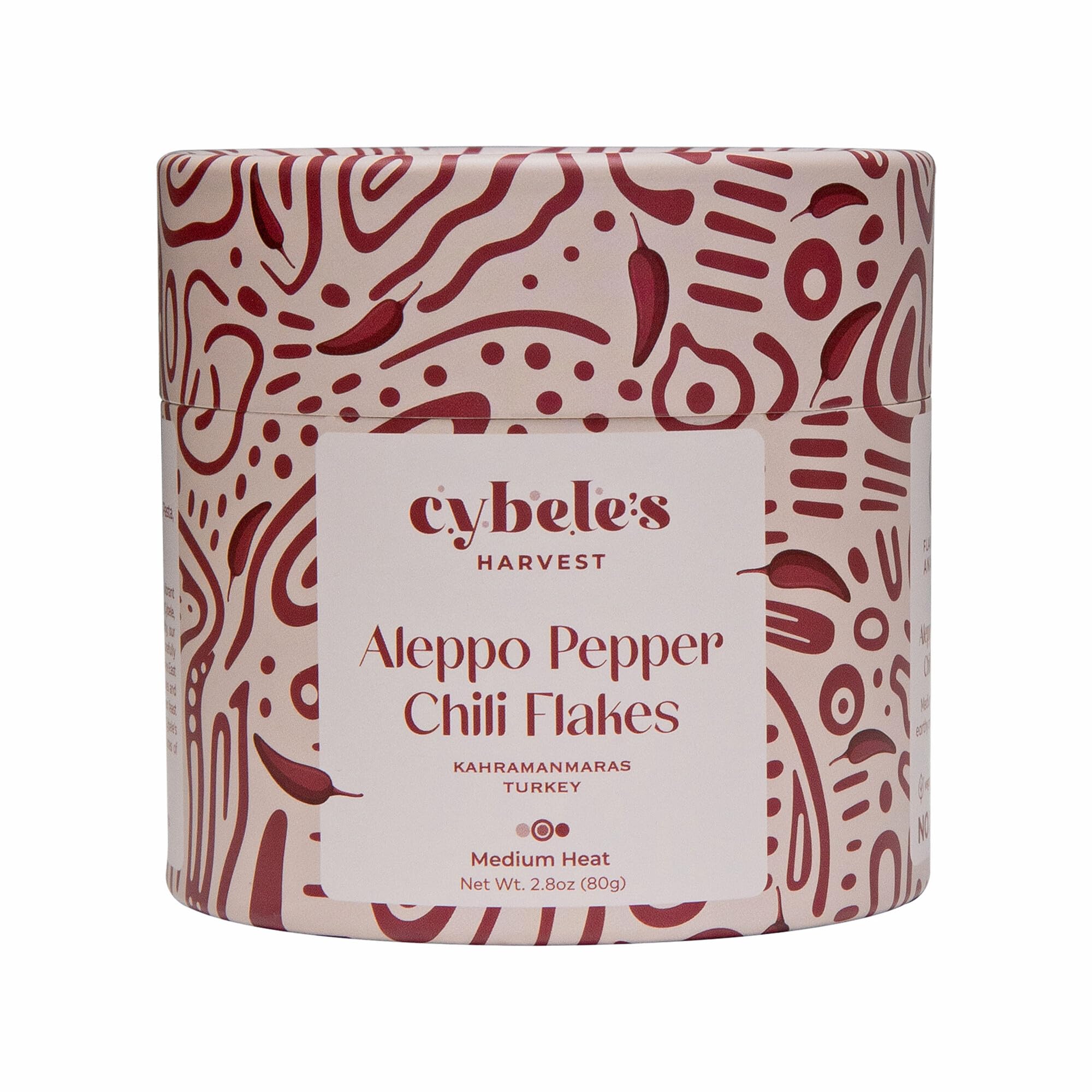 Cybele’s Harvest Aleppo Pepper Flakes 2.8oz, Turkish Red Chili Flakes, Crushed Red Pepper (Pul Biber) (Medium Heat)