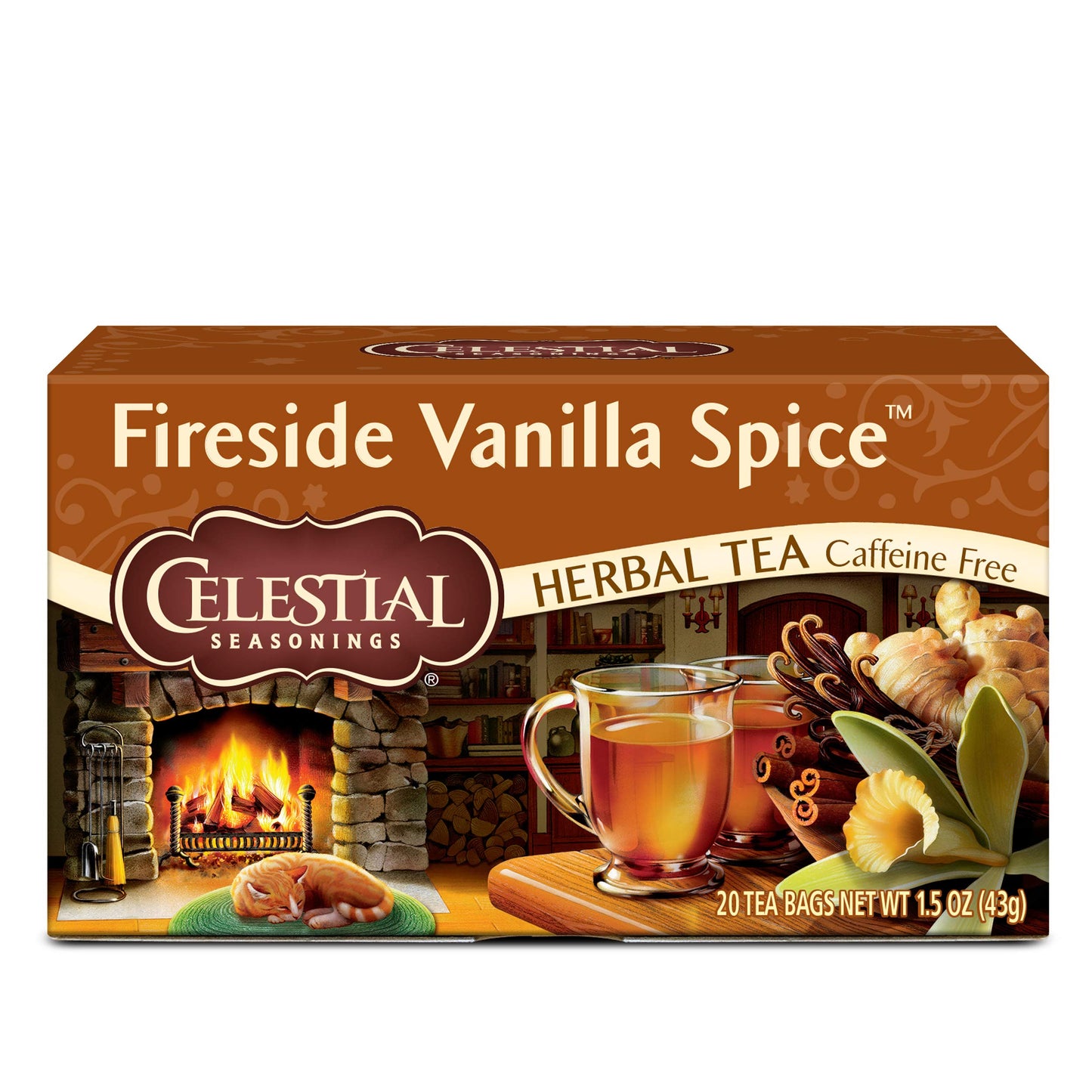 Celestial Seasonings Herbal Tea, Fireside Vanilla Spice, 20 Count