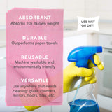 Cadie Kitchen and Bath Amazing Wipes - Absorbent and Reusable Cloth for Washing, Drying, Wiping in The Bathroom or Cuisine Surfaces | Cleaning Sink