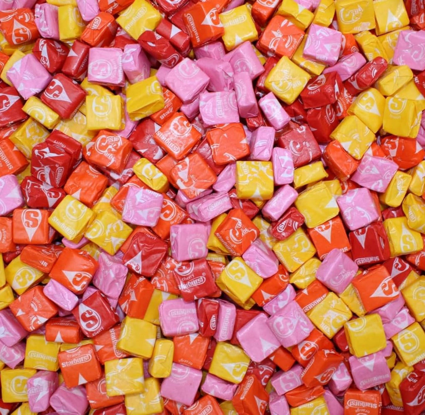 Original Star Candy Bulk- Fruity Chewy Individually Wrapped Pink, Red, Orange, and Yellow burst Fun Size Candy (1 Pound)