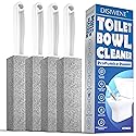 DISIWENE Pumice Cleaning Stone with Handle Toilet Bowl Cleaner Hard Water Ring Remover for Bath/Pool/Kitchen/Household Cleaning (4, 4 Pack