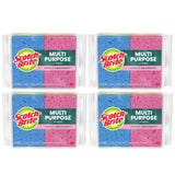 Scotch-Brite Multi-Purpose Kitchen Sponges, 16 Total (4 Packs of 4), Highly Absorbent Non-Scratch Dish Sponges, Plant-Based Fibers, Dishwasher-Safe