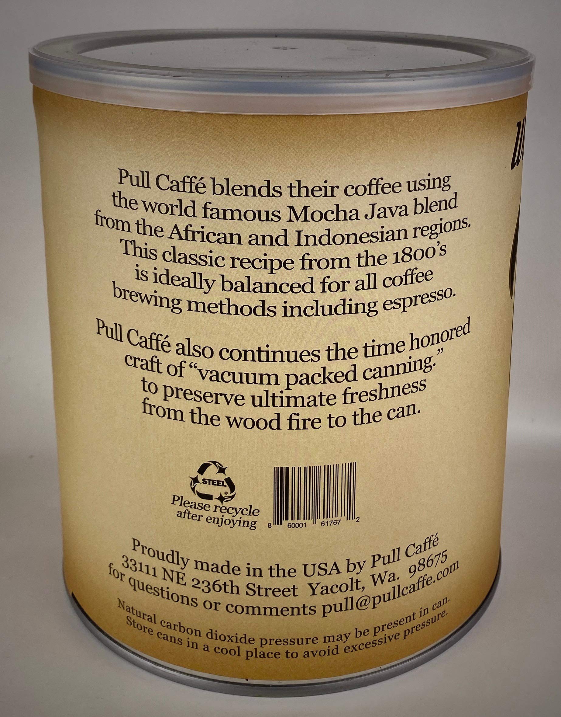 Pull Caffe Wood Roasted Coffee Med Dark 2 lbs