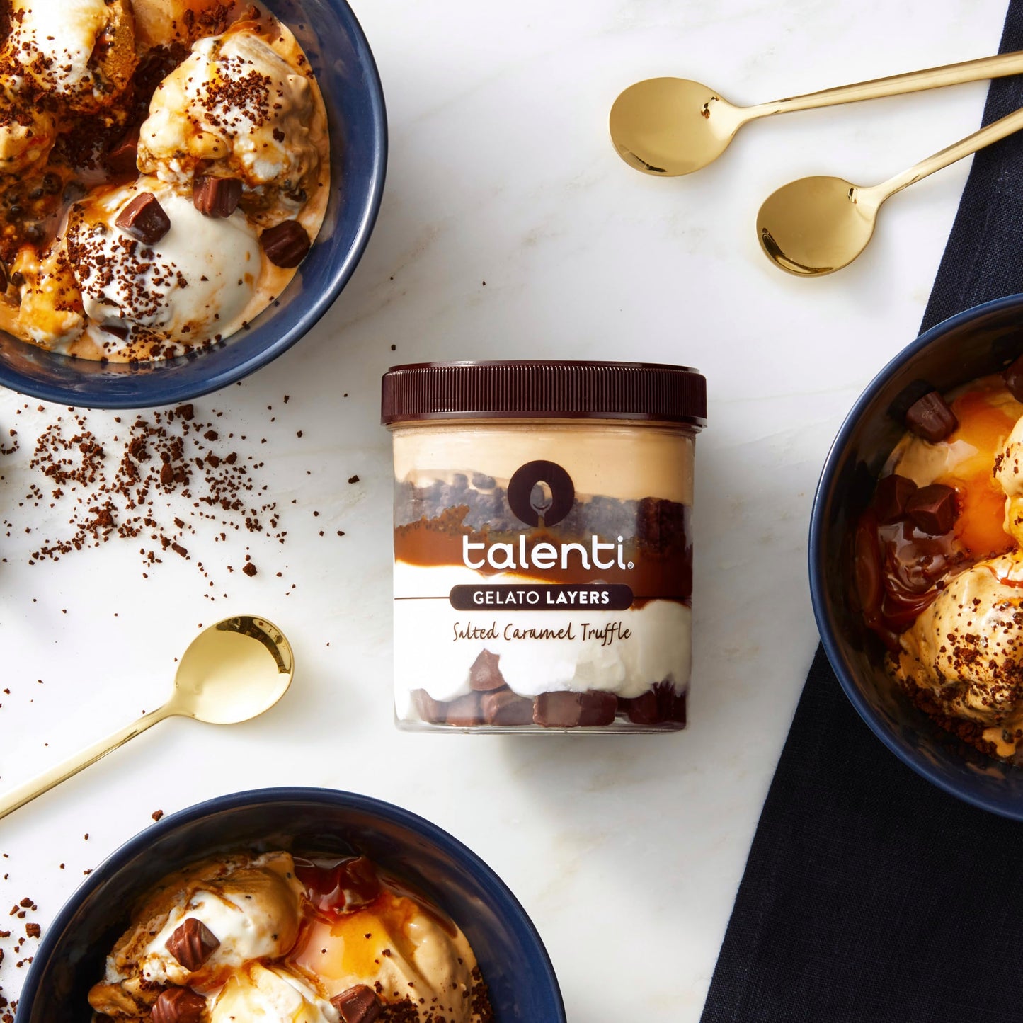 Talenti Gelato Layers For a Delicious Frozen Dessert Salted Caramel Truffle Made With Non-GMO Ingredients 323.1 g