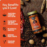 Awaze Ethiopian Mustard and Chili Pepper Blend | Sun-dried Ingredients | Processed in and Imported from Ethiopia | Non GMO | Organic | No