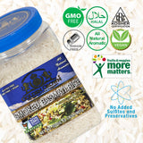 Golden Crown Smoked Basmati Rice - 32 oz (2LB) | Premium Quality Gluten-Free & Vegan | Non-GMO Smoked Kitchen Rice | Aromatic Long-Grain Tasty & Delicious | Fluffy Texture & Flavorful Great Taste