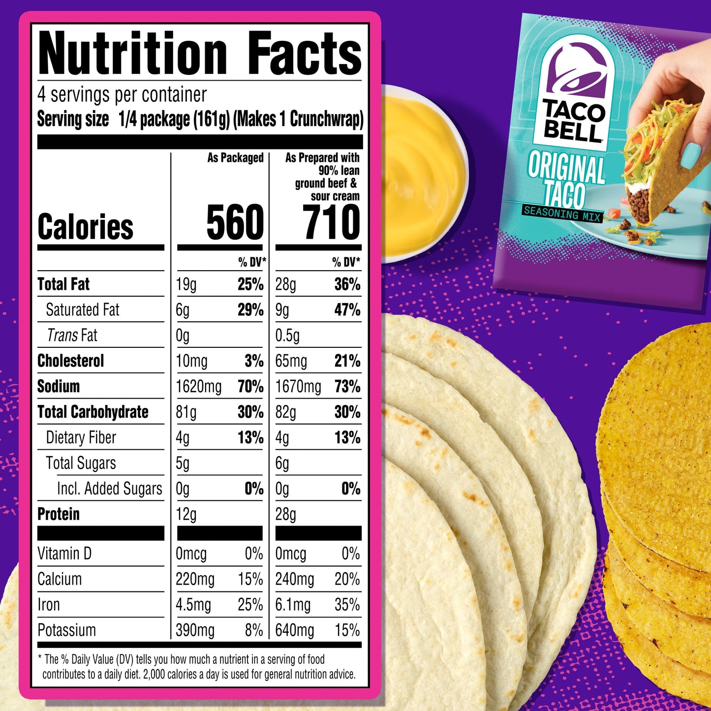 Taco Bell Crunchwrap Supreme Cravings Kit, 22.6 oz Box