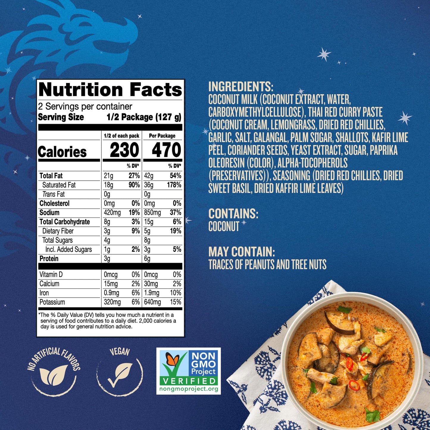 Blue Dragon 3 Step Thai Red Curry Kit - 8.9 oz (Pack of 2) - Pre-Portioned Sachets of Authentic Thai Red Curry Paste, Coconut Milk, & Aromatic Herbs