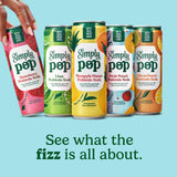 Simply Pop, Strawberry Prebiotic Soda, 12 Fl Oz
