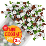 Arcor Chocolate Filled Mints Candy | 2 Pound Bag | Individually Wrapped Chocolate Mint Hard Candy | Old Fashioned Refreshing Treat with Creamy Filling