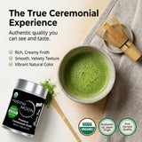 Matcha Moon Pure Zen Ceremonial Grade Matcha Powder | Premium USDA Organic Traditional Japanese Green Tea | First Harvest Uji Kyoto Sourced Tea Powder