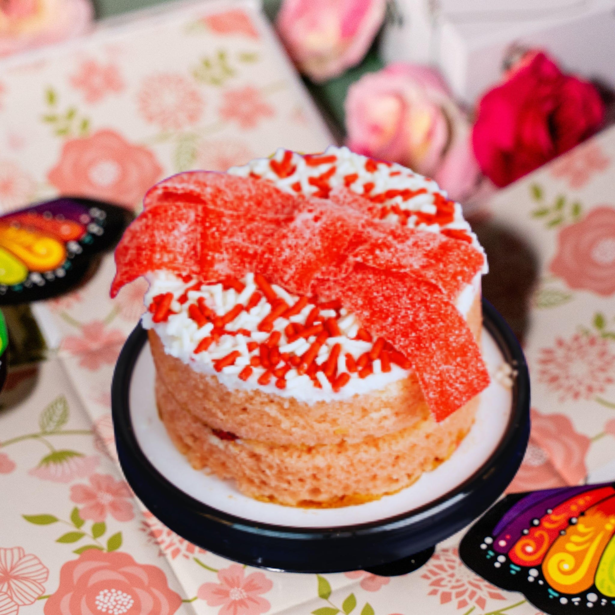Blossom Explosion Box, Ready to Gift, No Assembly Required with Flower Shower & Flying Butterfly Surprise by Send A Cake - Gift for Women, Men