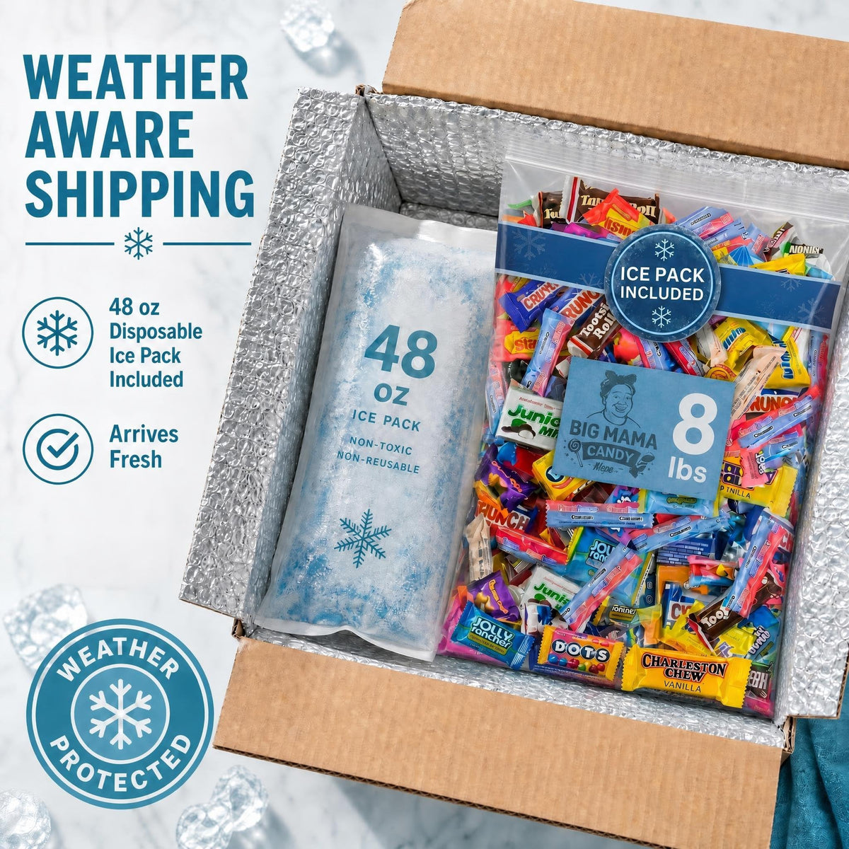 Big Mama Candy Bulk Individually Wrapped Assorted 2 lb Box