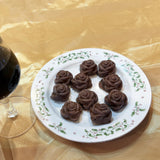 10-Piece 2OZ Chocolate Gourmet Homemade Snack with Nuts Small Rose Shape Chocolate-SMALLROSE-NF