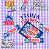 French Chew Taffy, Artificially Vanilla-Favored Chewy Taffy, Original Recipe, Pack of 24