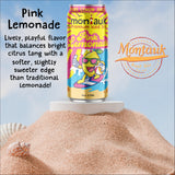 Montauk Premium Lemonade, Ready-to-Drink, 16 fl oz Cans (Pack of 12, Pink Lemonade)