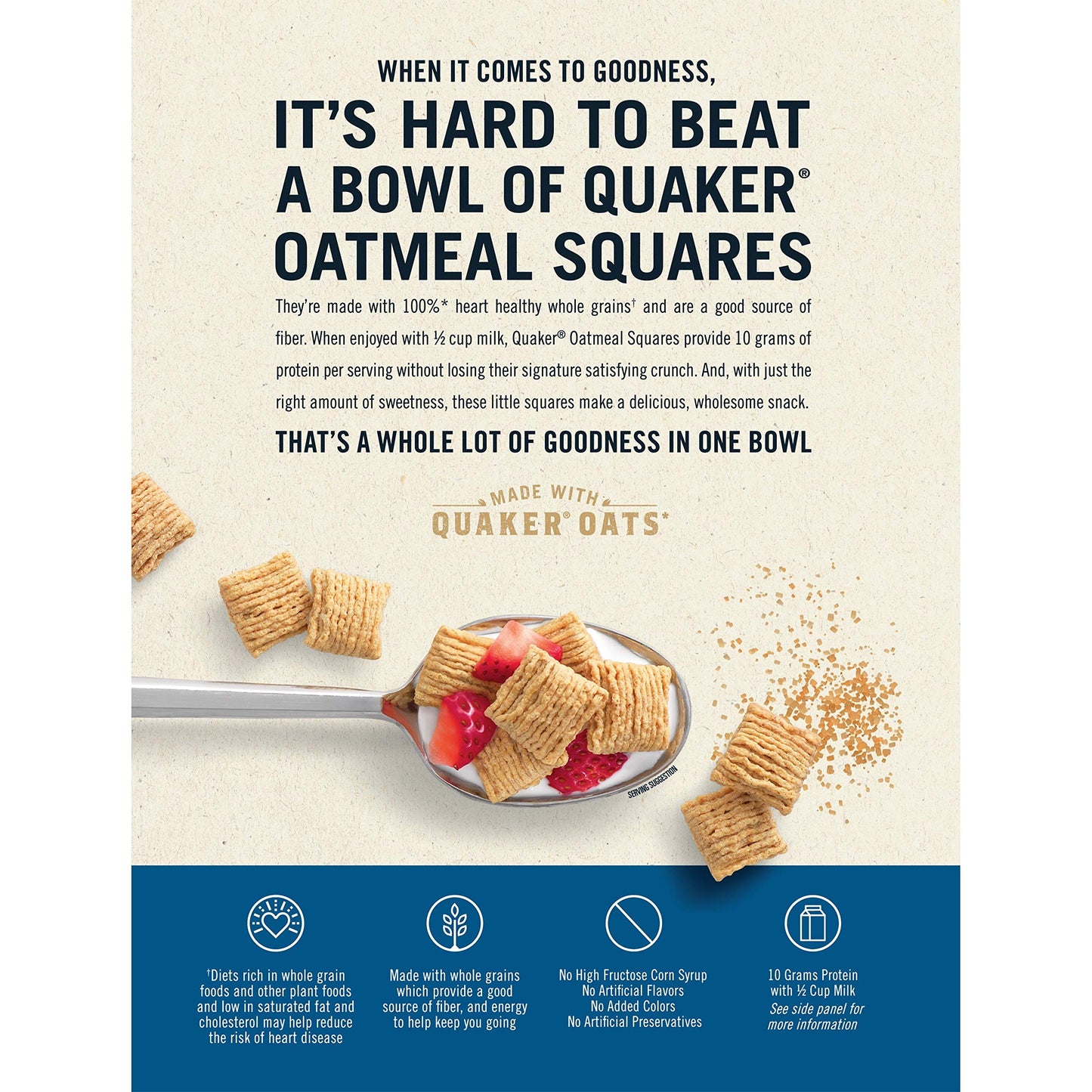 Quaker, Oatmeal Breakfast Cereal, 14.5 Oz