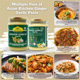 Asian Kitchen Ginger Garlic Cooking Paste 26.5oz (750g) Glass Jar ~ Vegan | Gluten Free | NON-GMO | No Colors | Indian Origin