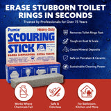 4-Pack PUMIE Heavy Duty Pumice Scouring Stick, with Flexi Scour Pad, Pumice Stone for Cleaning Tough Bathroom, Kitchen Stain, Grills, Pool, Scouring