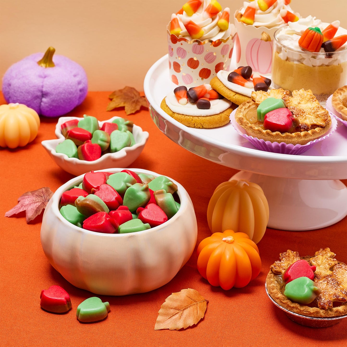 Brach's Mellowcreme Caramel Apples, Halloween Candy, 9 oz Bag