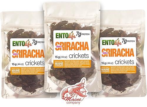 EntoVida Roasted Edible Crickets - Sriracha - New Larger Size