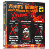 Elijah's Xtreme Trio Hottest Hot Sauce Variety Pack Includes Xtreme Regret Carolina Reaper Hot Sauce, Ghost Pepper Sauce & Sweet Reaper Hot Sauces