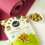 Elan Organic Matcha Almonds, 5.6 oz, Non-GMO, Gluten-Free, Vegan, Kosher, Superfood Infused Nuts (Roasted Almonds, Coconut, Matcha Green Tea Powder)