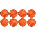 Reusable Orange Dryer Balls - 2.75" Eco-Friendly Fabric Softener Alternative for Laundry - Reduces Drying Time & Static, Softens Clothes Naturally