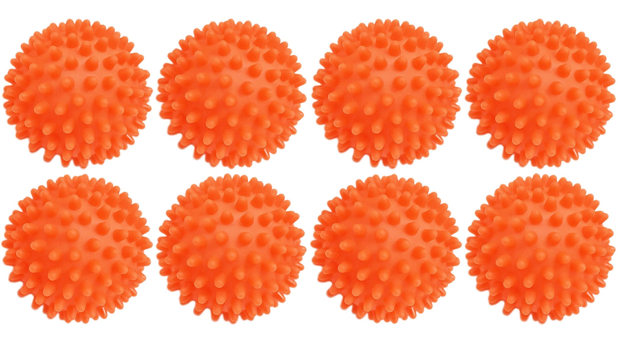 Reusable Orange Dryer Balls - 2.75" Eco-Friendly Fabric Softener Alternative for Laundry - Reduces Drying Time & Static, Softens Clothes Naturally