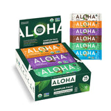ALOHA Organic Plant Based Protein Bars - 6 Flavor Variety Pack - 12 Count, 1.9oz Bars - Vegan Snacks, Low Sugar, Gluten-Free, Low Carb, Paleo