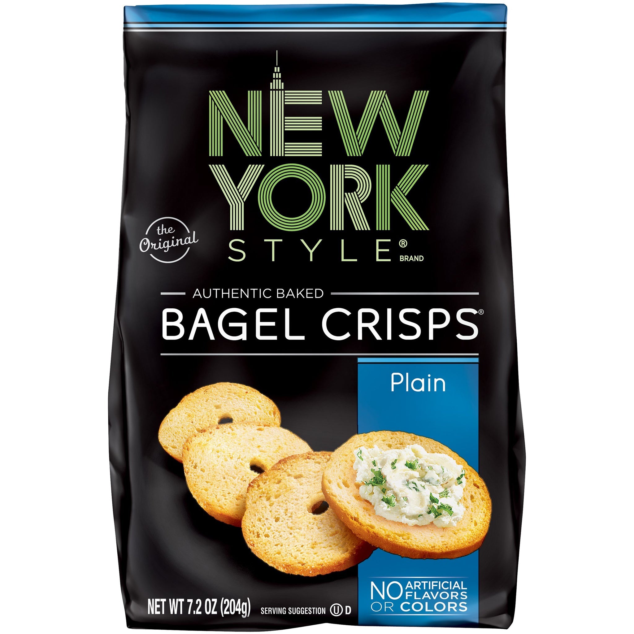 New York Style Bagel Crisps, Plain, 7.2 Ounce