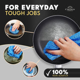 Non Scratch Dish Scrubbers for Cleaning Dishes (12 PK) - Reusable Kitchen Sponge - Replace Dish Sponges for Washing Dishes - Best Household Scrubbing