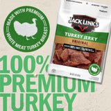 Jack Link's Turkey Jerky, Original, Jerky Bag - Flavorful Snack, Ready to Eat Protein Snacks with 13g of Protein per Serving, Made with 100% Turkey