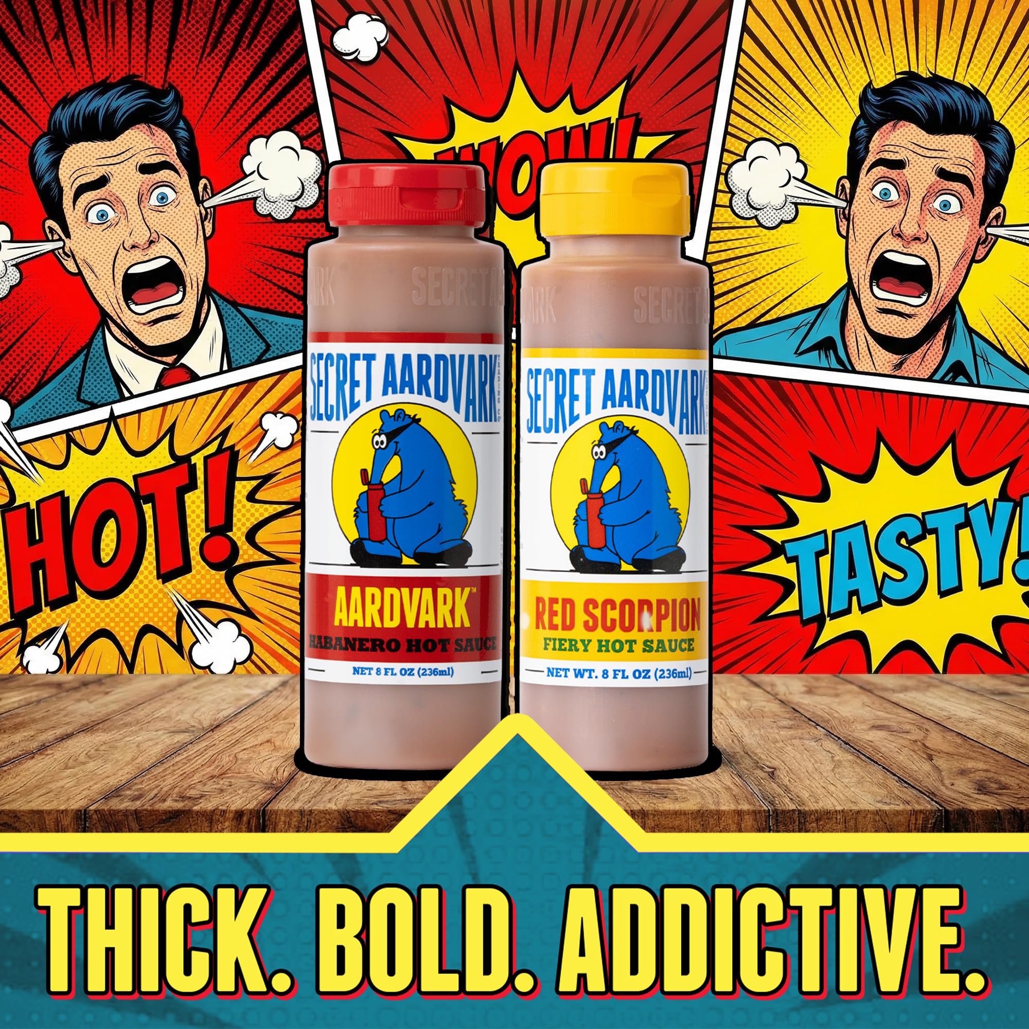 Secret Aardvark Habanero and Red Scorpion Hot Sauce, 2-Pack Bundle 8 fl oz
