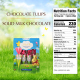 Lindt Chocolate Tulips, Tulip-Shaped Solid Milk Chocolate Easter Candy on a Stick, 4 Pack