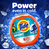 Tide Power Pods Sport Laundry Detergent Pacs, 45 Count, Advanced Sweat + Stain Fighter