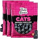Gustaf's Dutch Licorice Cats - 3 Pack of 5.2oz Bags - Sweet Black Licorice Cats - Dutch Candy from Netherlands - Sweet Black Liquorice Treats