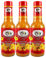 JCS Hot Scotch Bonnet Pepper Sauce (Pack of 3), 5 oz Jars