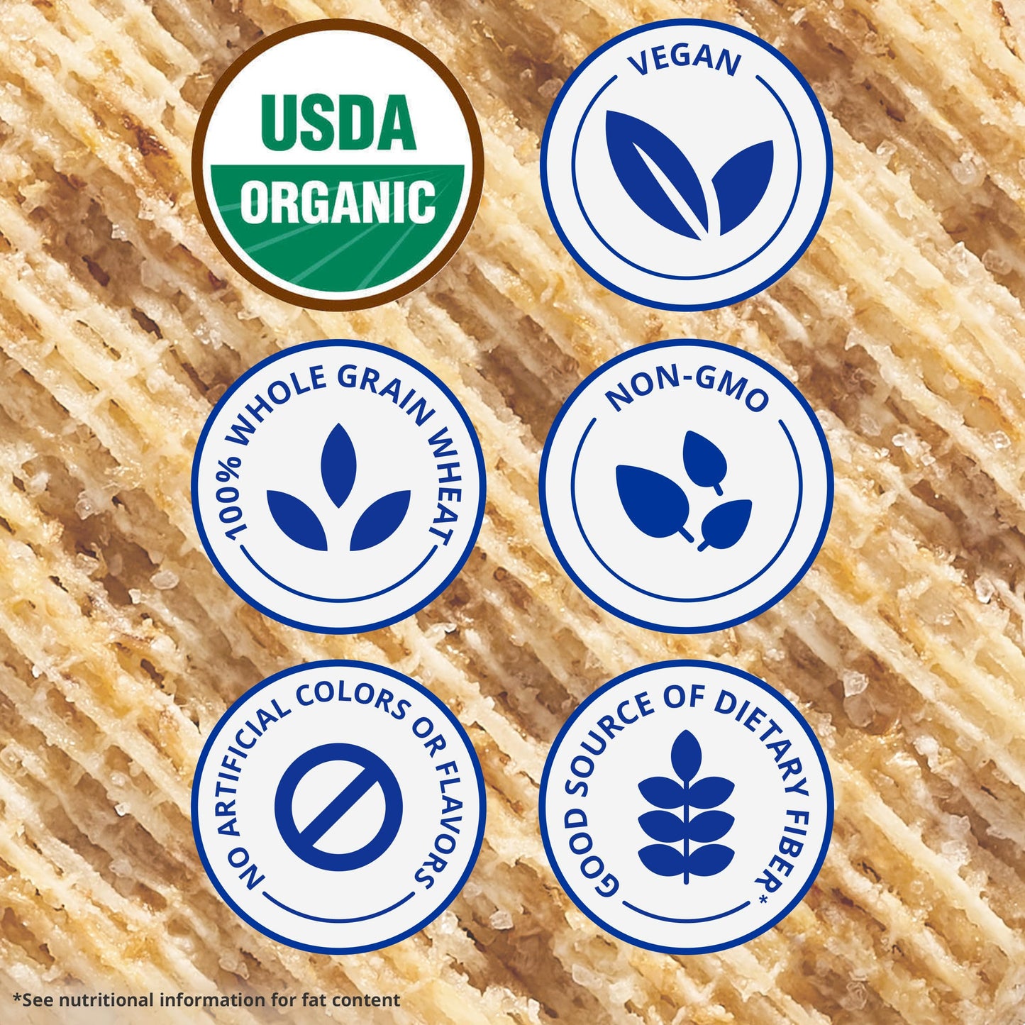 Triscuit Organic Original Whole Grain Wheat Crackers, Organic Crackers, Vegan Snacks, Lunch Snacks, 7 oz