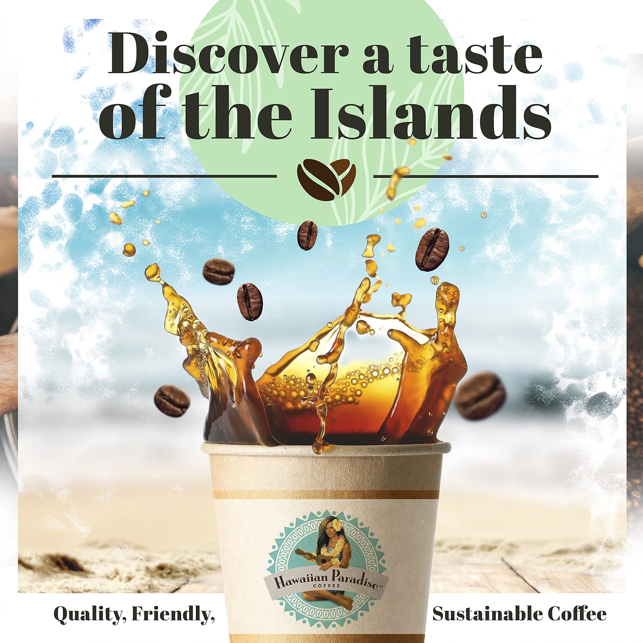 Hawaiian Paradise Coffee Hazelnut Ground Coffee - Premium Rich Flavored Bold Signature Brewed - 100% Arabica Beans (Hawaiian Hazelnut 12oz. Bag