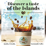 Hawaiian Paradise Coffee 10% Kona Dark Roast Decaffeinated -18 Count Single Serve Cups - Dark & Bold Flavor - Decaf - Compatible with Keurig K-Cup