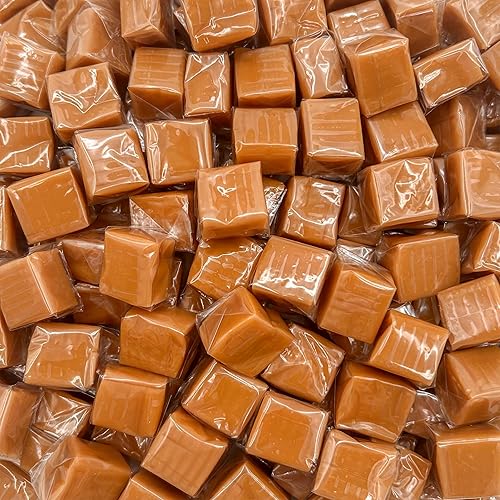 Caramel Candy | 2 Pound Bag | Caramels Individually Wrapped | Vanilla Flavor | Classic Chewy Candy for Gifting, Baking, Office Bowls and Party Favors