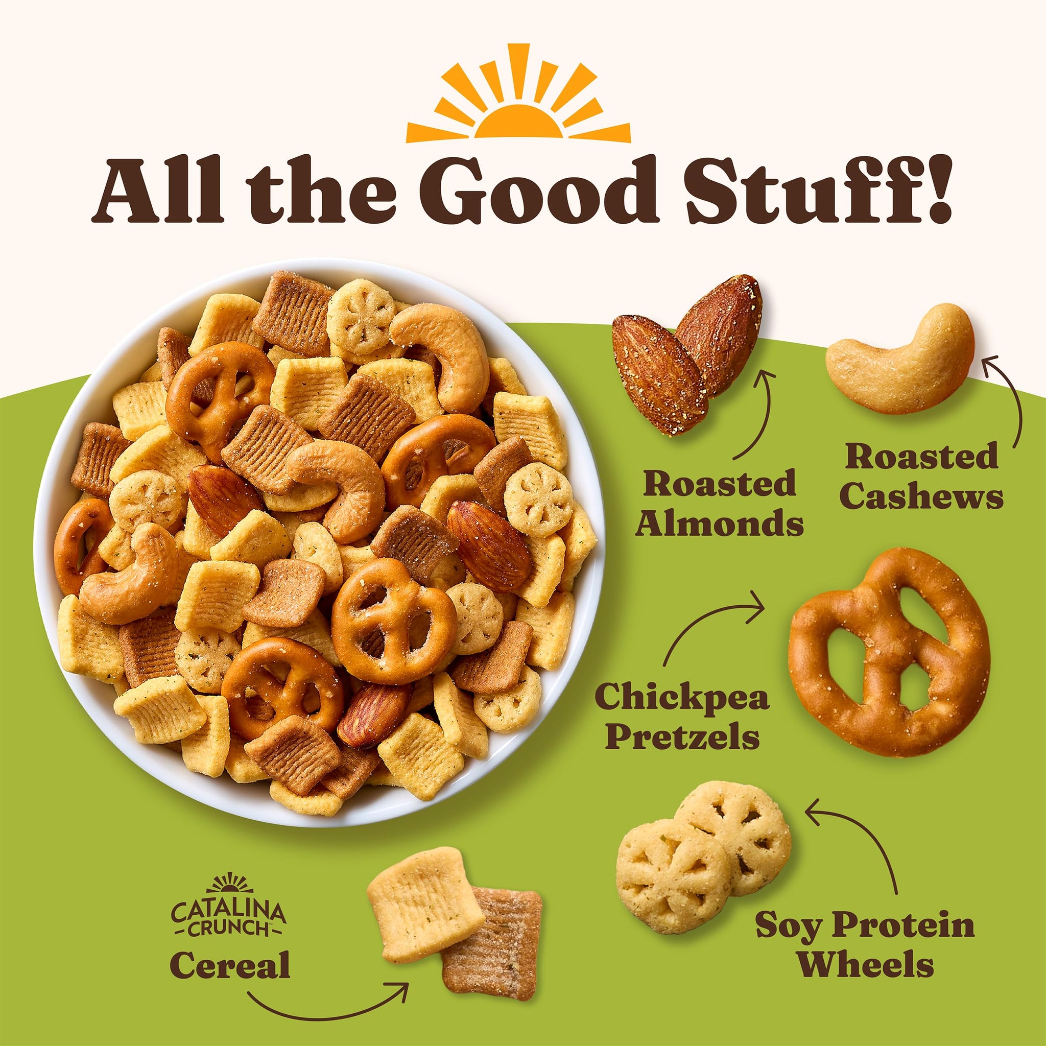 Catalina Crunch Protein Snack Mix - 10g Protein, 1g Sugar per Serving - Good Source of Fiber, Gluten Free - Parmesan Garlic, 5.25 Ounce Bag (Pack