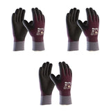 MaxiDry Zero 56-451 Cold Condition Work Glove with Thermal Lining and Full Double-Dipped Nitrile Coating (3, Medium)