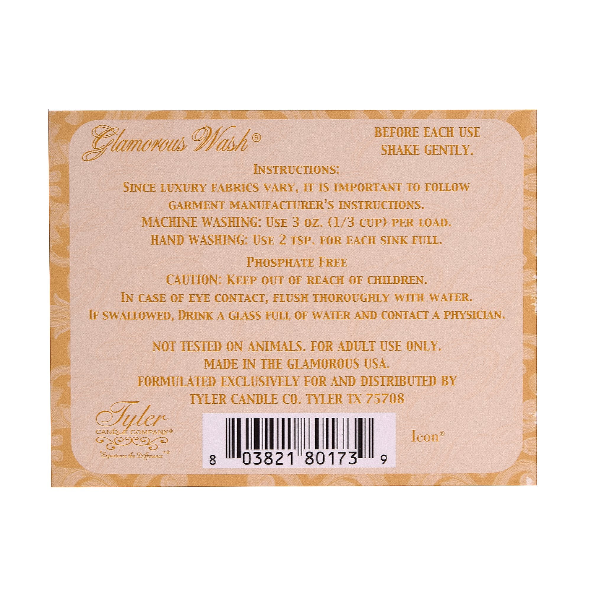 Tyler Candle Icon Glamorous Wash 16 oz Fine Laundry Detergent (1)