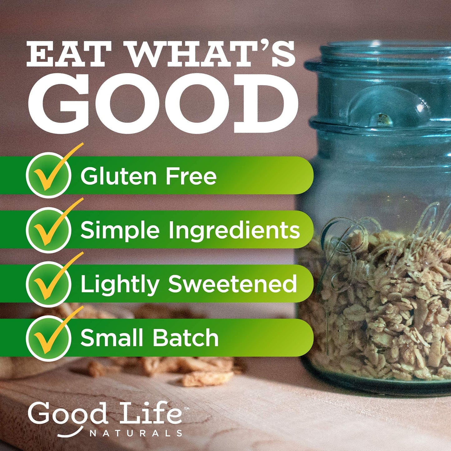 Good Life Natural’s Granola Cereal | Artisan Blended Energizing Granola Flakes | Healthy Nut Free Blend | No Artificial Flavoring or Sweeteners |
